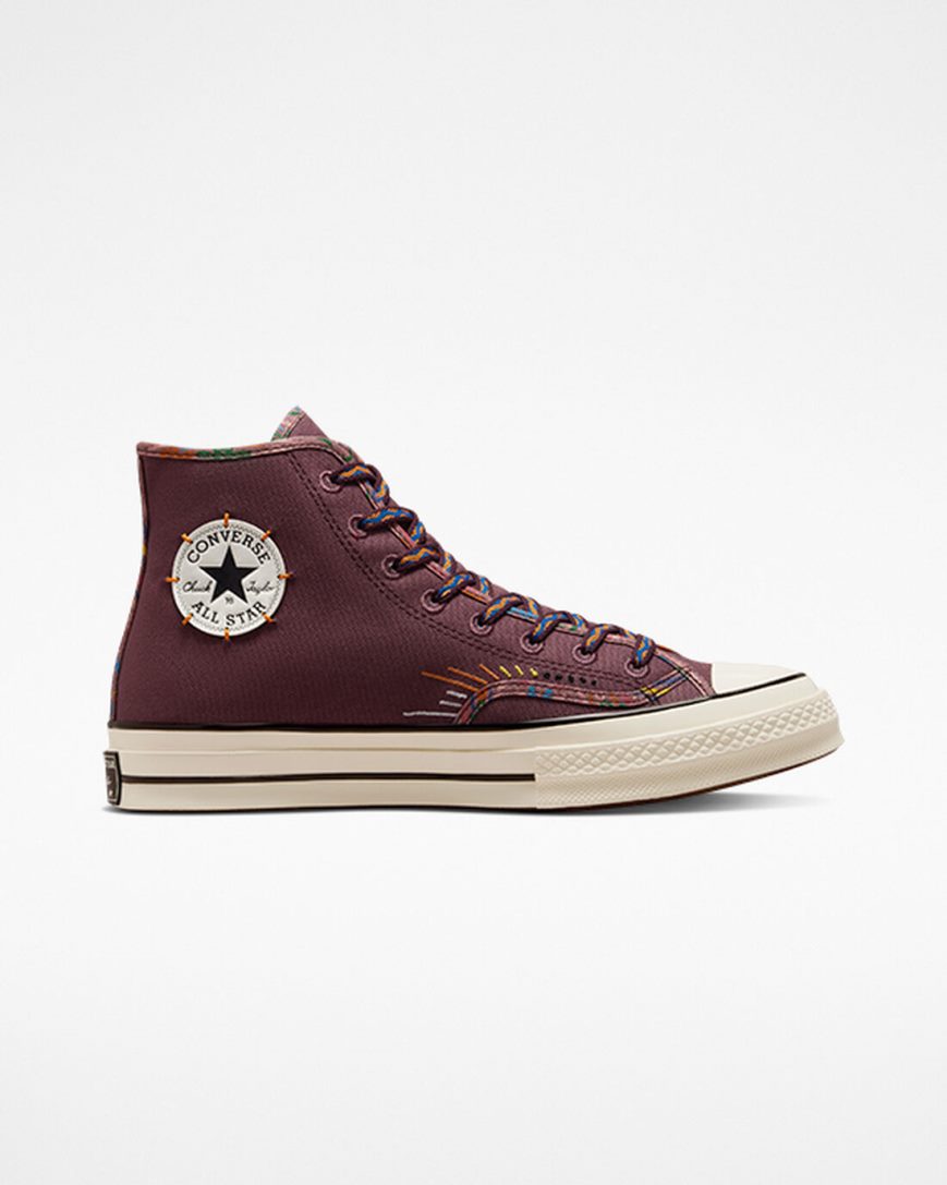 Tenisi Inalti Barbati Converse Chuck 70 Heritage Detail Violet Negrii | RO XSG0U329